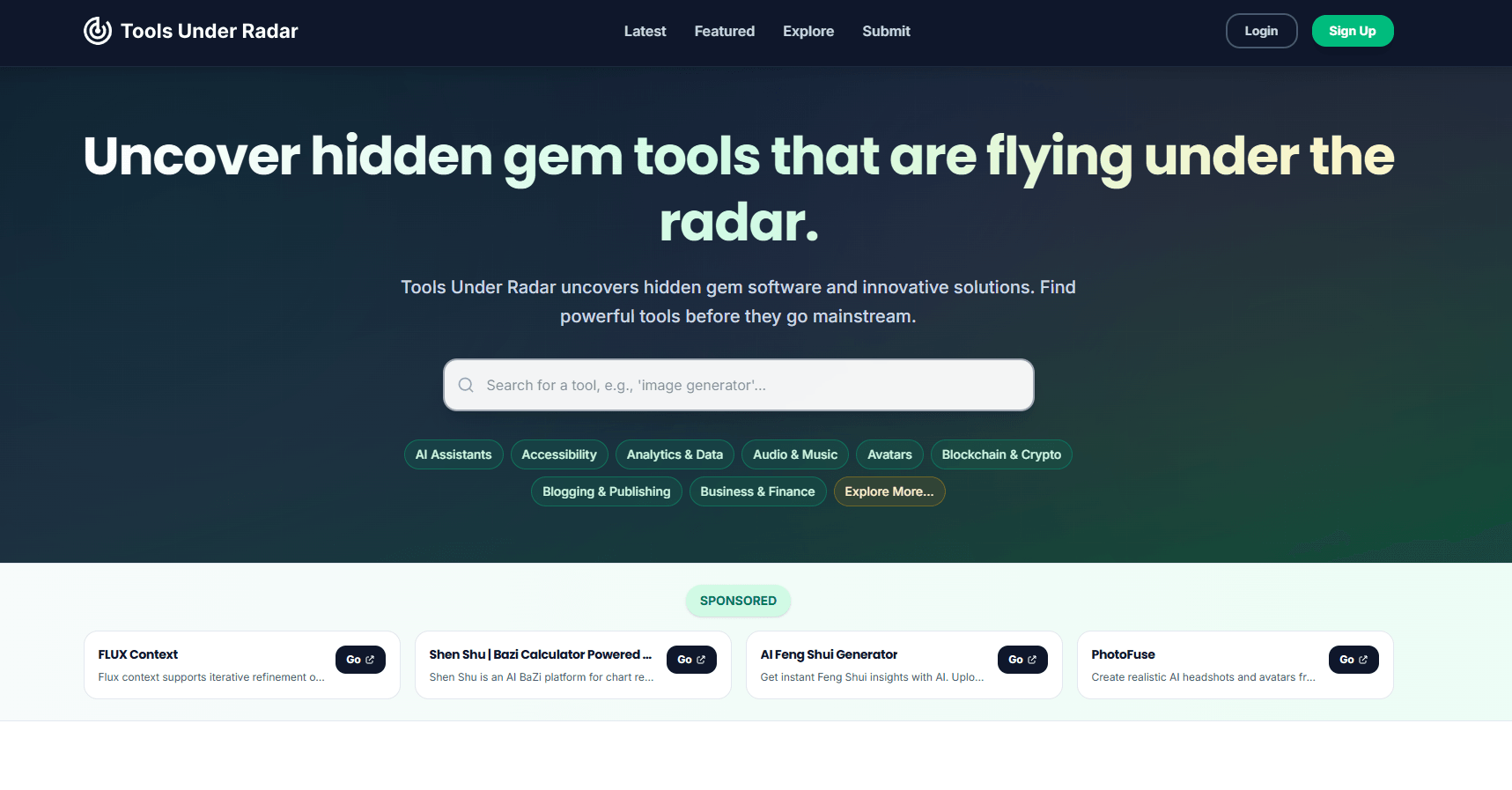 Tools Under Radar Cover Image