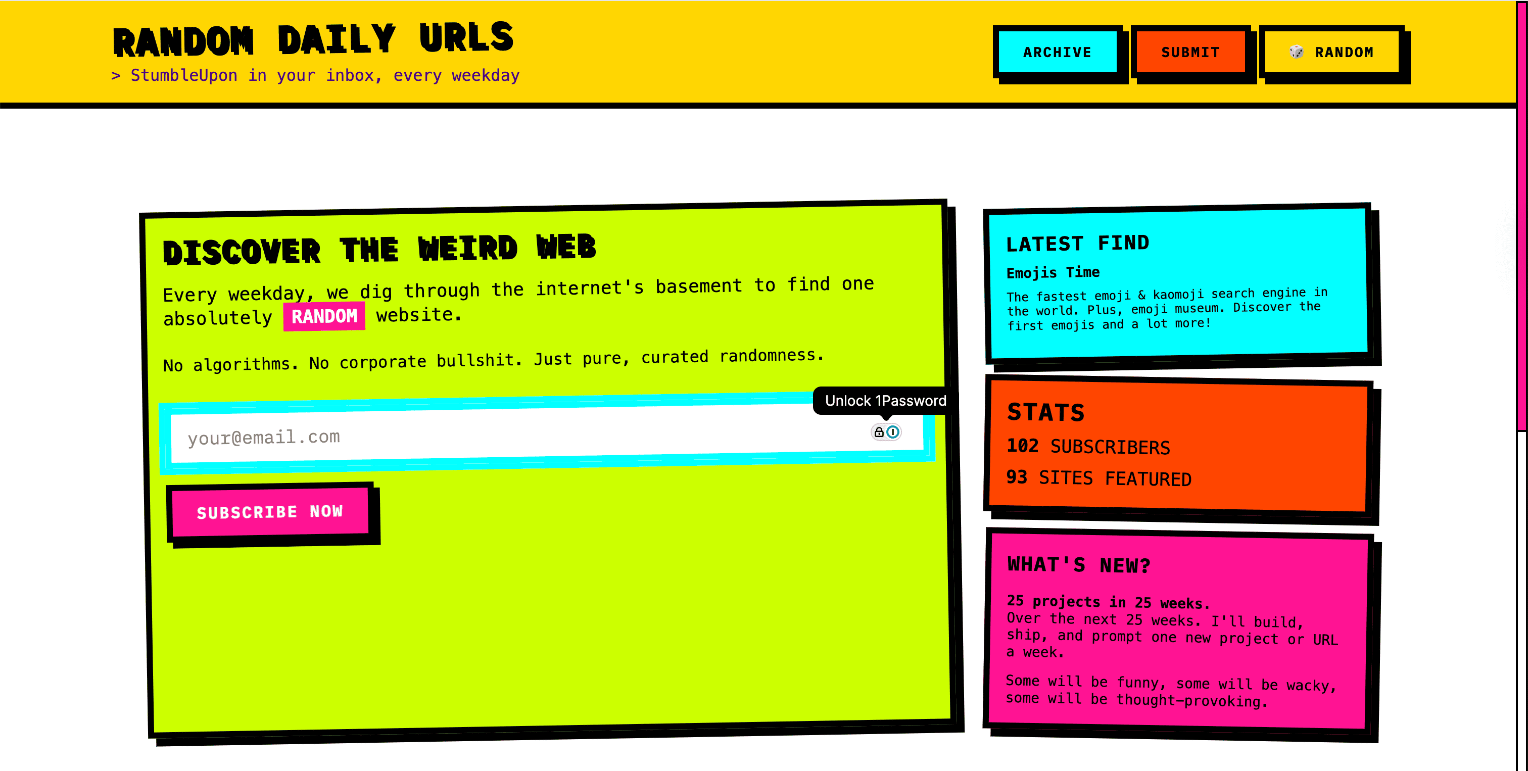 Random Daily Urls Cover Image