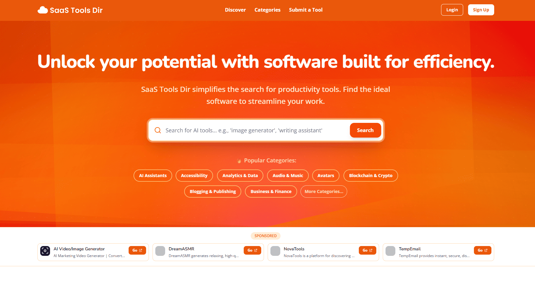 SaaS Tools Dir Cover Image